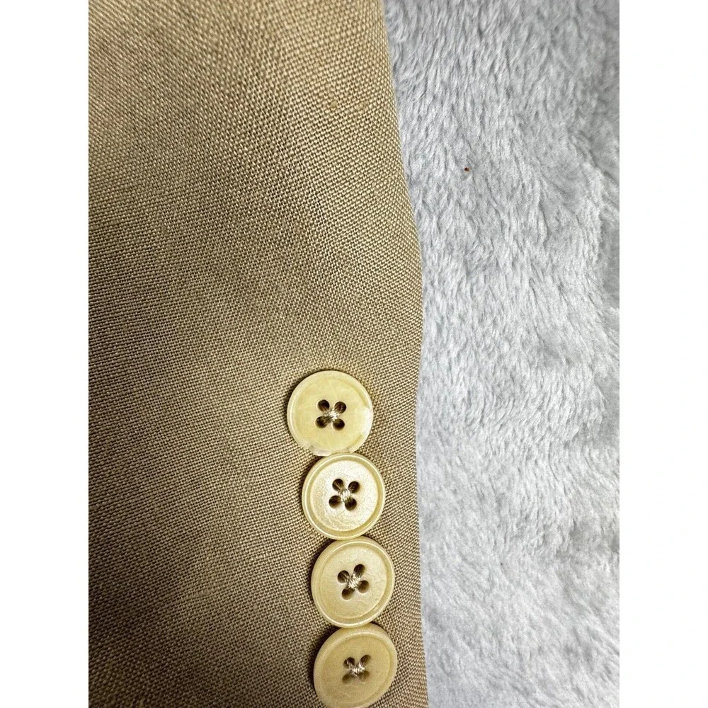 Ermenegildo Zegna Mens 62R Linen Sport Coat Tan Su Misura 1143R0